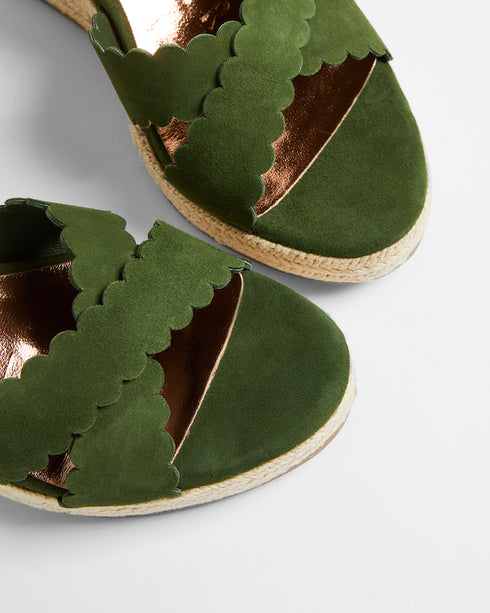 <P>Metallic Espadrille Wedge</P>